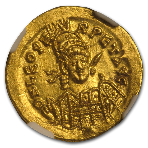Eastern Roman Gold Solidus Leo I (457-474 AD) MS NGC Eastern Roman Gold Solidus Leo I (457-474 AD) MS NGC